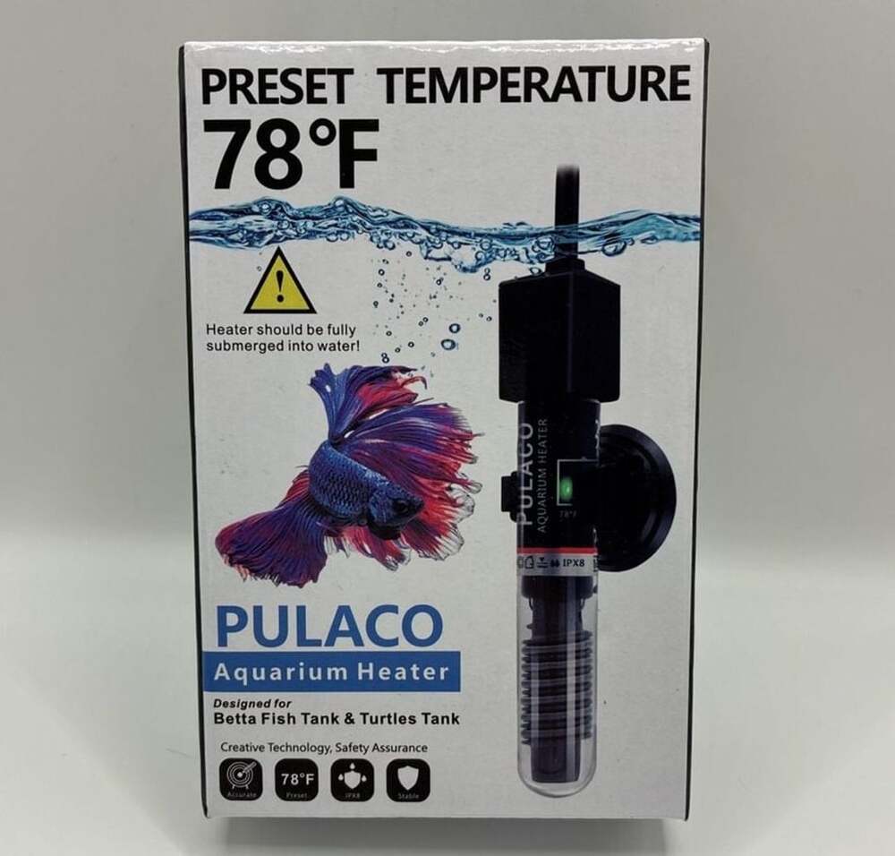 PULACO PL-168 Small Aquarium Heater - Betta Fish & Turtle Tank